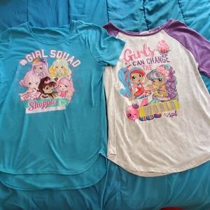 2 Shopkins Shoppies Girls t-shirts